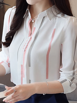 Designer white shirt with mix-rayon printing
