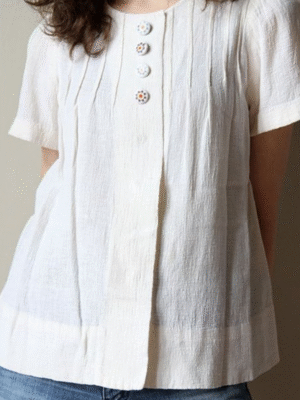 White Cotton Short Top